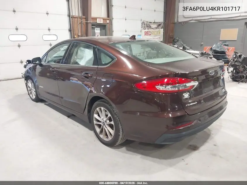 3FA6P0LU4KR101717 2019 Ford Fusion Hybrid Se