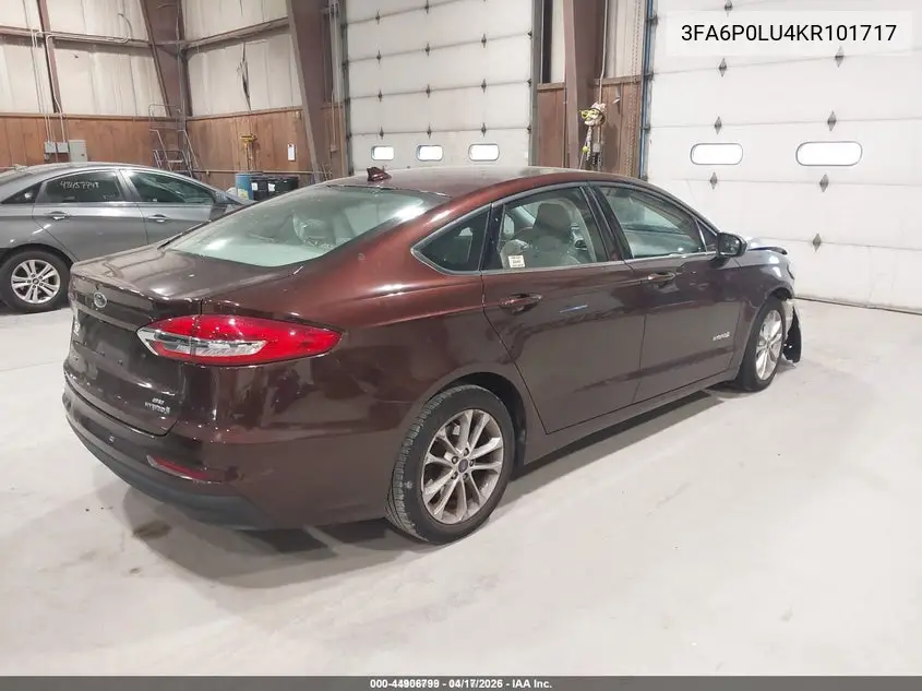 3FA6P0LU4KR101717 2019 Ford Fusion Hybrid Se