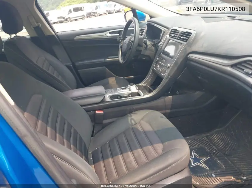 2019 Ford Fusion Hybrid Se VIN: 3FA6P0LU7KR110508 Lot: 45648567