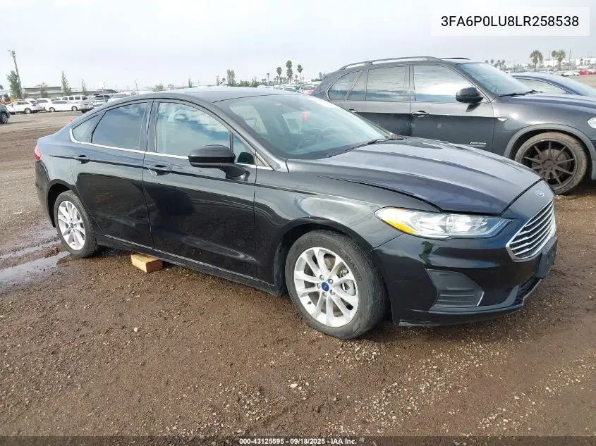3FA6P0LU8LR258538 2020 Ford Fusion Hybrid Se
