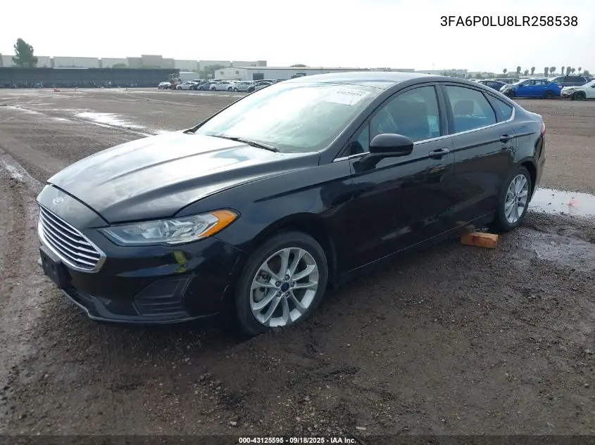 3FA6P0LU8LR258538 2020 Ford Fusion Hybrid Se