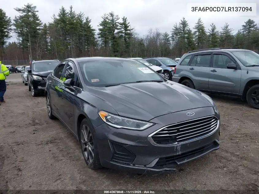 3FA6P0CD7LR137094 2020 Ford Fusion Sel