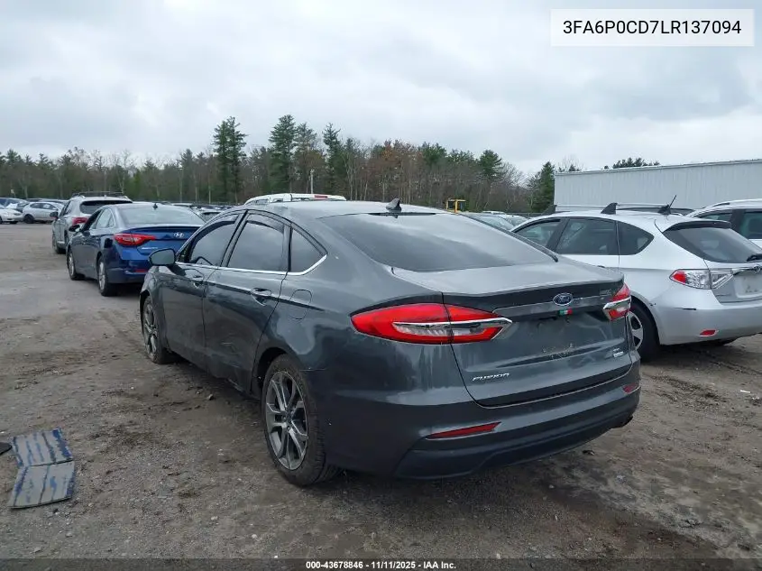 3FA6P0CD7LR137094 2020 Ford Fusion Sel