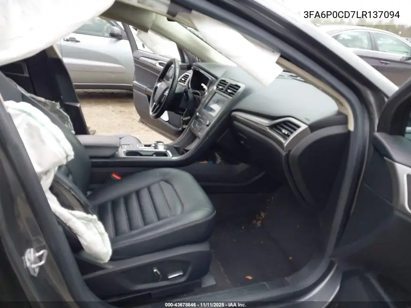 3FA6P0CD7LR137094 2020 Ford Fusion Sel