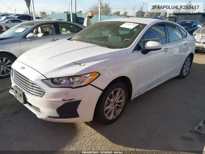 3FA6P0LU4LR253417 2020 Ford Fusion Hybrid Se