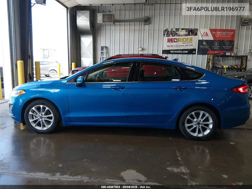 2020 Ford Fusion Hybrid Se VIN: 3FA6P0LU8LR196977 Lot: 45317053