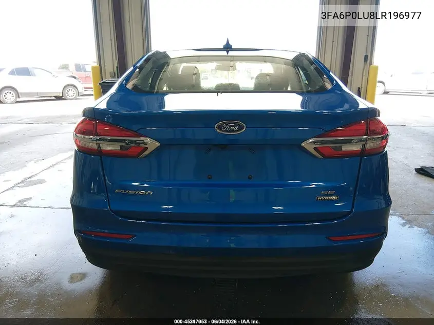 2020 Ford Fusion Hybrid Se VIN: 3FA6P0LU8LR196977 Lot: 45317053