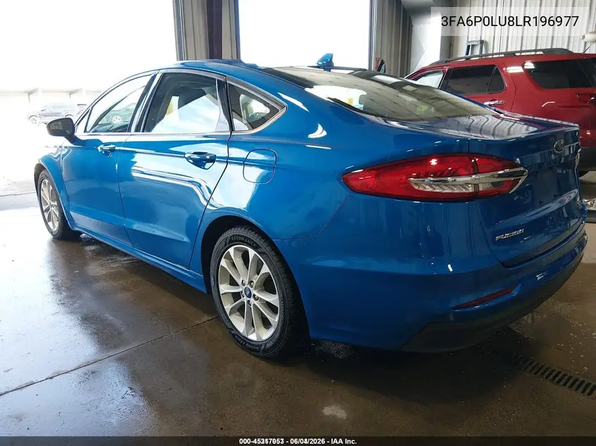 2020 Ford Fusion Hybrid Se VIN: 3FA6P0LU8LR196977 Lot: 45317053