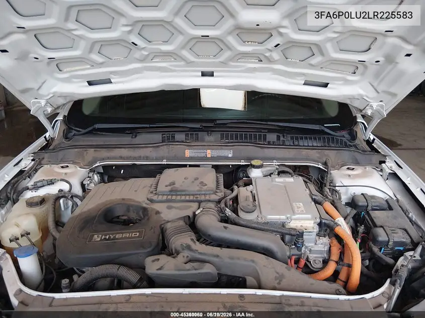 2020 Ford Fusion Hybrid Se VIN: 3FA6P0LU2LR225583 Lot: 45360060