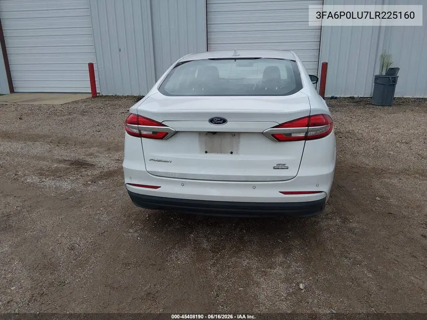 2020 Ford Fusion Hybrid Se VIN: 3FA6P0LU7LR225160 Lot: 45408190