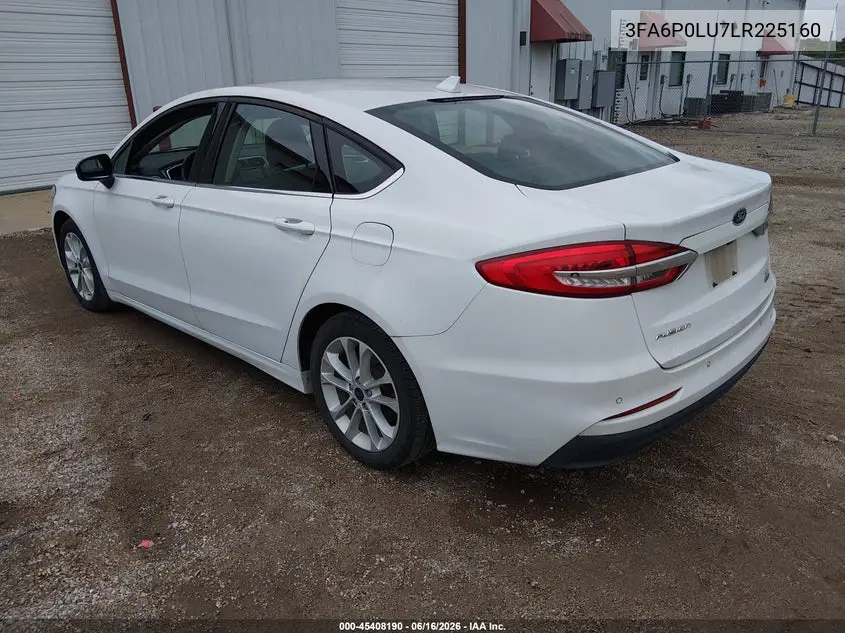 2020 Ford Fusion Hybrid Se VIN: 3FA6P0LU7LR225160 Lot: 45408190