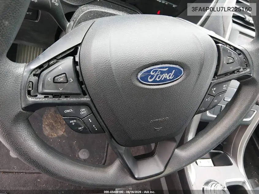 2020 Ford Fusion Hybrid Se VIN: 3FA6P0LU7LR225160 Lot: 45408190