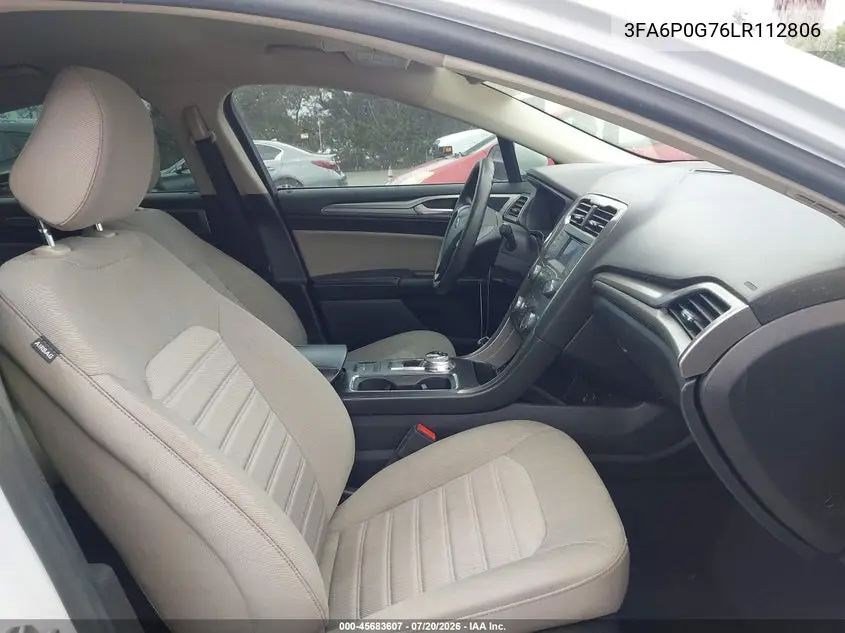 2020 Ford Fusion S VIN: 3FA6P0G76LR112806 Lot: 45683607