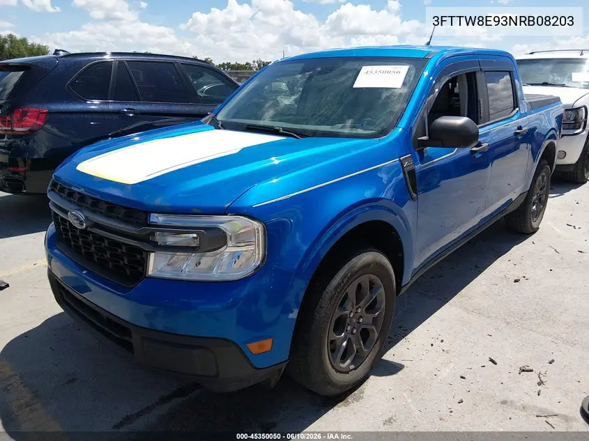 2022 Ford Maverick Xlt VIN: 3FTTW8E93NRB08203 Lot: 45350050