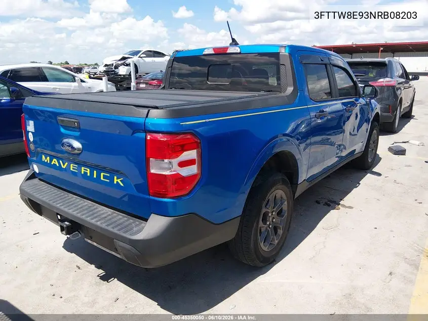 2022 Ford Maverick Xlt VIN: 3FTTW8E93NRB08203 Lot: 45350050
