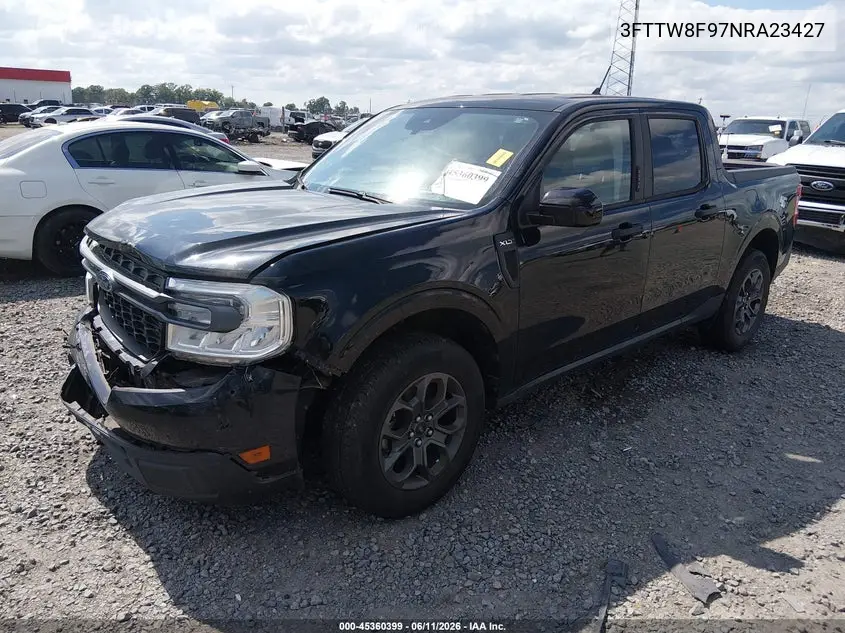 2022 Ford Maverick Xlt VIN: 3FTTW8F97NRA23427 Lot: 45360399