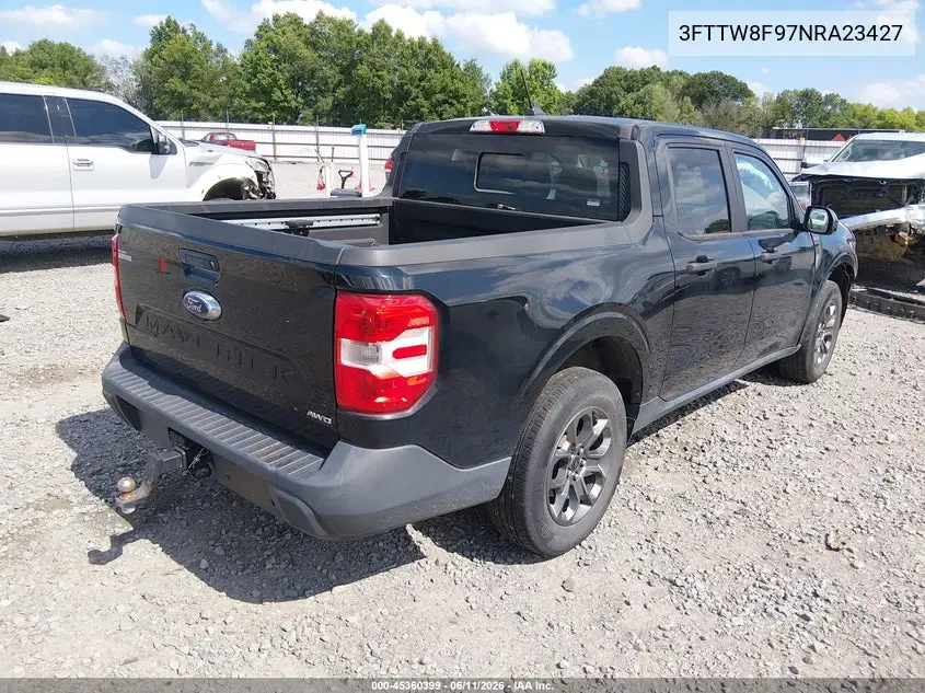 2022 Ford Maverick Xlt VIN: 3FTTW8F97NRA23427 Lot: 45360399