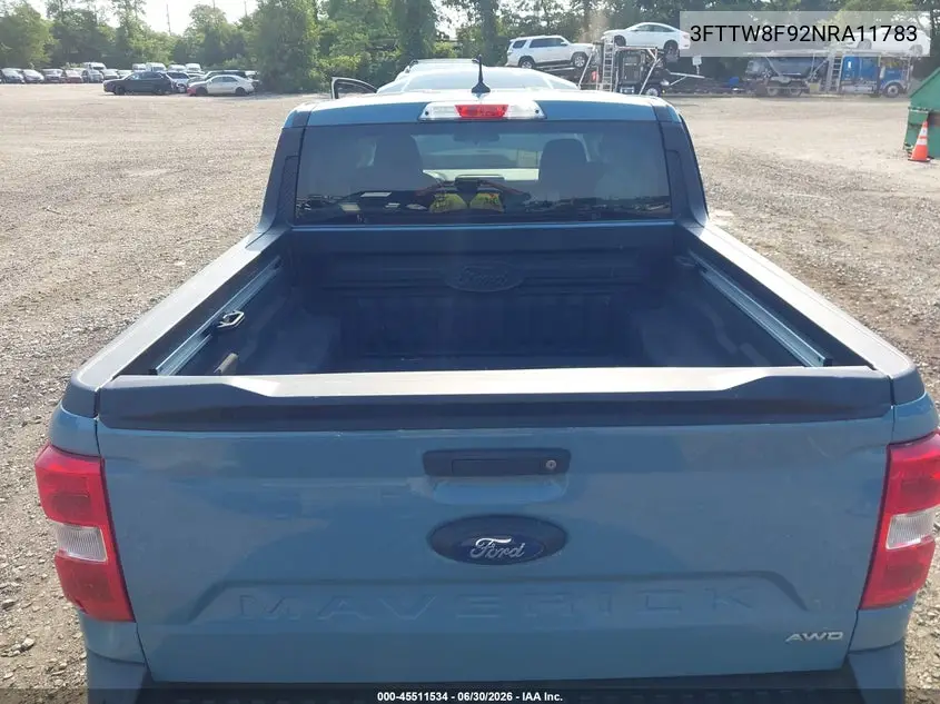 2022 Ford Maverick Xlt VIN: 3FTTW8F92NRA11783 Lot: 45511534