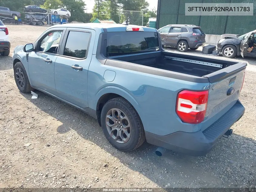 2022 Ford Maverick Xlt VIN: 3FTTW8F92NRA11783 Lot: 45511534