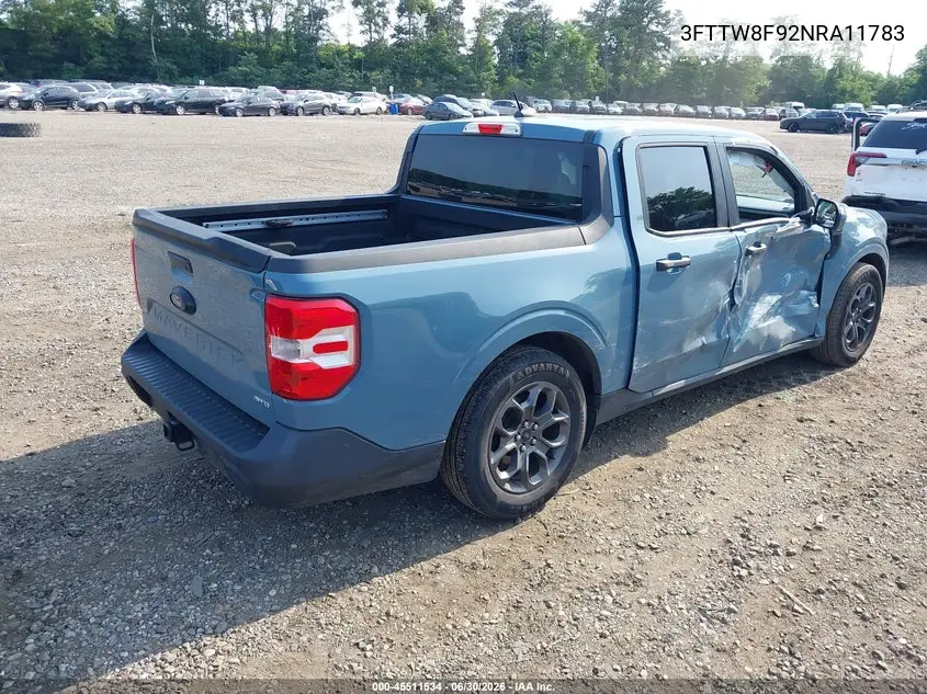 2022 Ford Maverick Xlt VIN: 3FTTW8F92NRA11783 Lot: 45511534