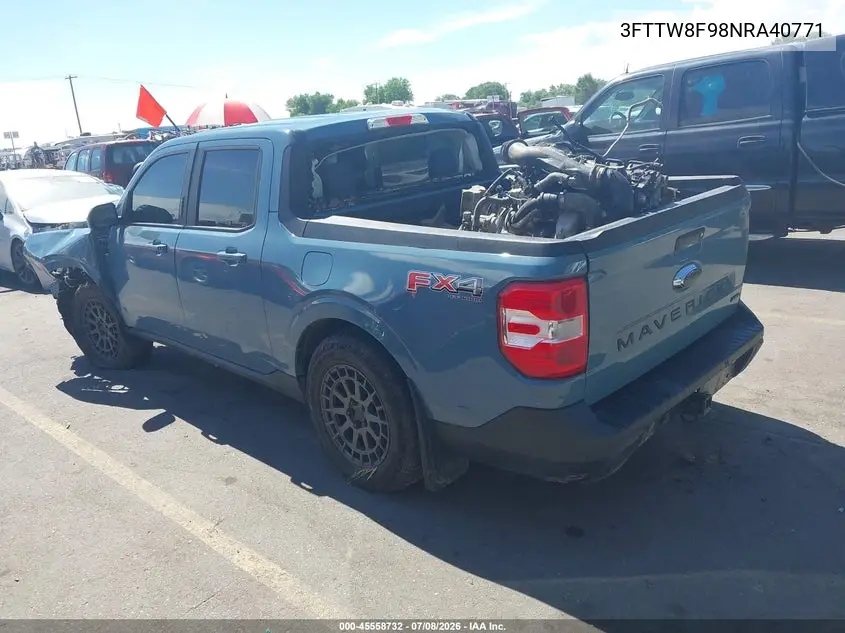 2022 Ford Maverick Lariat/Xl/Xlt VIN: 3FTTW8F98NRA40771 Lot: 45558732