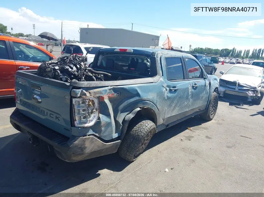 2022 Ford Maverick Lariat/Xl/Xlt VIN: 3FTTW8F98NRA40771 Lot: 45558732
