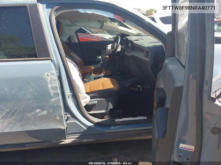2022 Ford Maverick Lariat/Xl/Xlt VIN: 3FTTW8F98NRA40771 Lot: 45558732