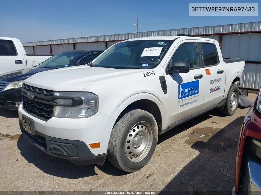 2022 Ford Maverick Lariat/Xl/Xlt VIN: 3FTTW8E97NRA97433 Lot: 45565444