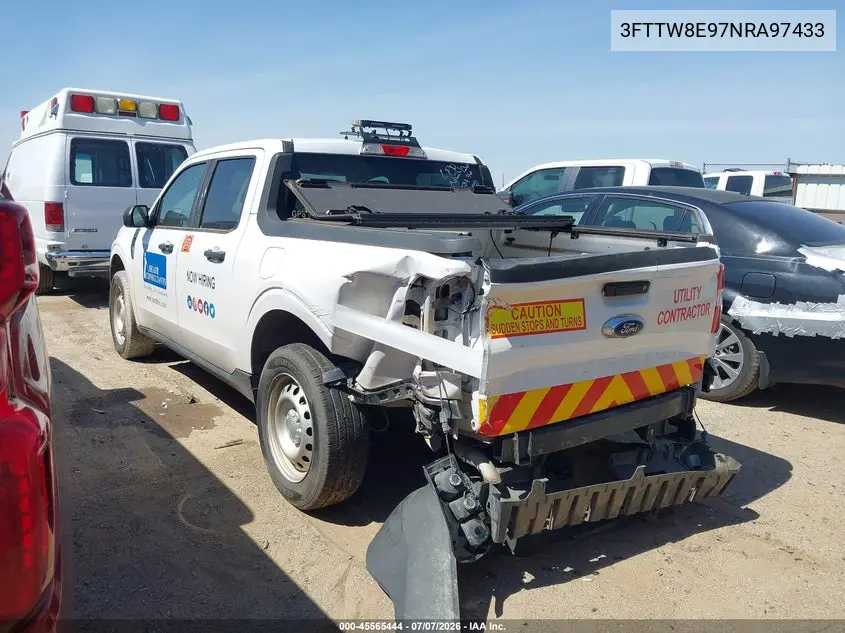 2022 Ford Maverick Lariat/Xl/Xlt VIN: 3FTTW8E97NRA97433 Lot: 45565444