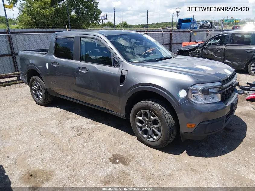 2022 Ford Maverick Xlt VIN: 3FTTW8E36NRA05420 Lot: 45573677