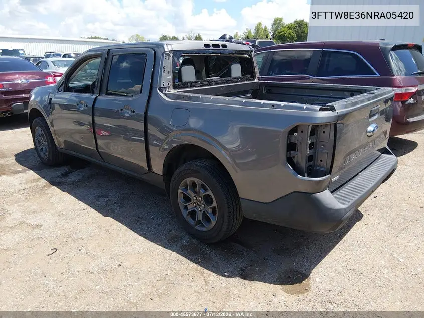 2022 Ford Maverick Xlt VIN: 3FTTW8E36NRA05420 Lot: 45573677