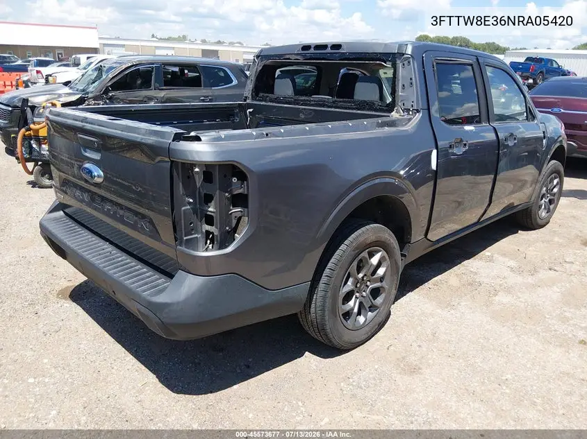 2022 Ford Maverick Xlt VIN: 3FTTW8E36NRA05420 Lot: 45573677