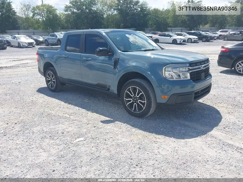 2022 Ford Maverick Lariat VIN: 3FTTW8E35NRA90346 Lot: 45586099