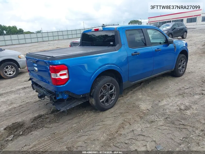 2022 Ford Maverick Xl VIN: 3FTTW8E37NRA27099 Lot: 45602981