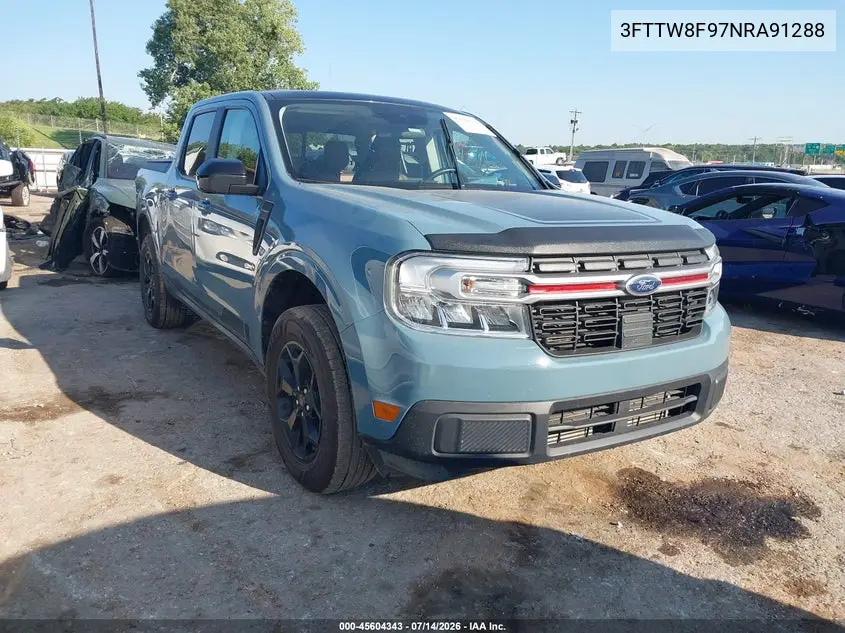 2022 Ford Maverick Lariat VIN: 3FTTW8F97NRA91288 Lot: 45604343