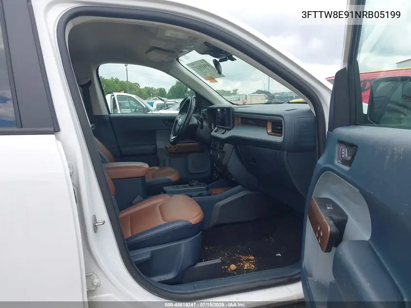 2022 Ford Maverick Lariat VIN: 3FTTW8E91NRB05199 Lot: 45619247