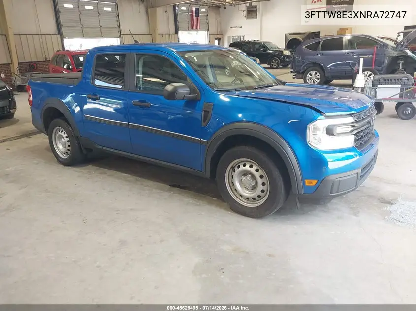 2022 Ford Maverick Xl VIN: 3FTTW8E3XNRA72747 Lot: 45629495