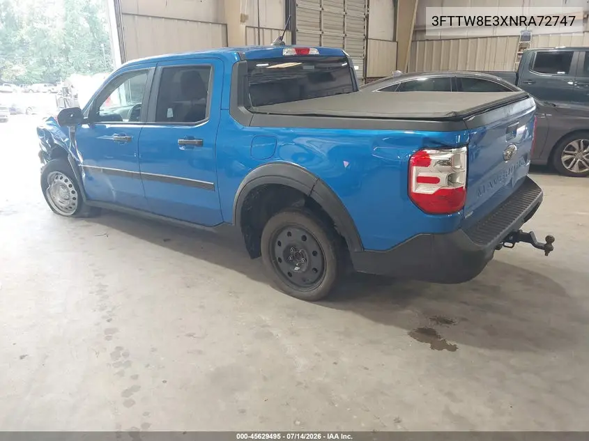 2022 Ford Maverick Xl VIN: 3FTTW8E3XNRA72747 Lot: 45629495