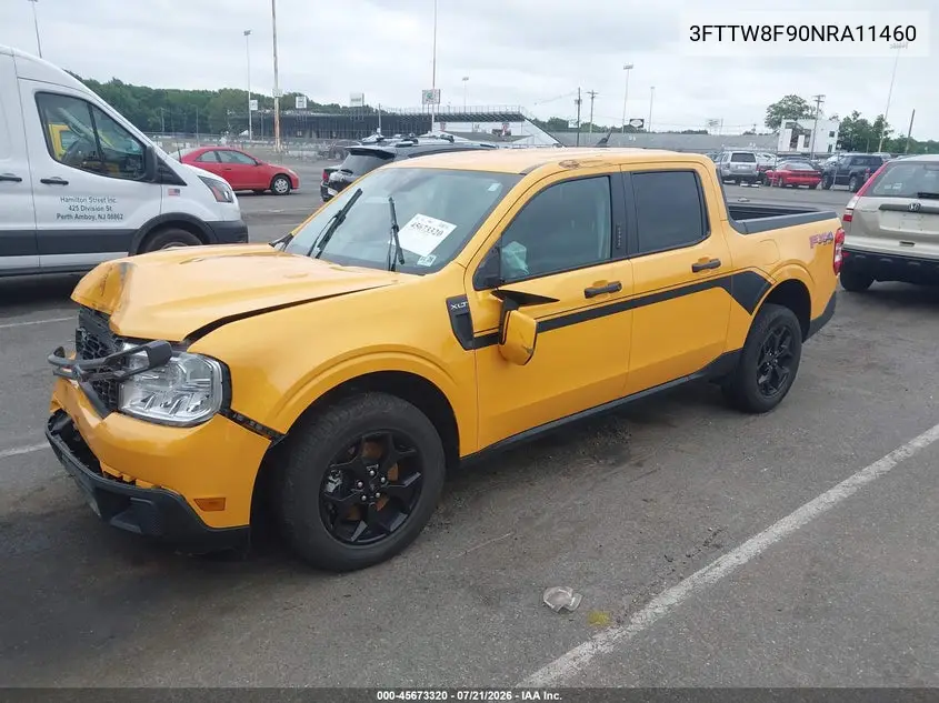 2022 Ford Maverick Xlt VIN: 3FTTW8F90NRA11460 Lot: 45673320
