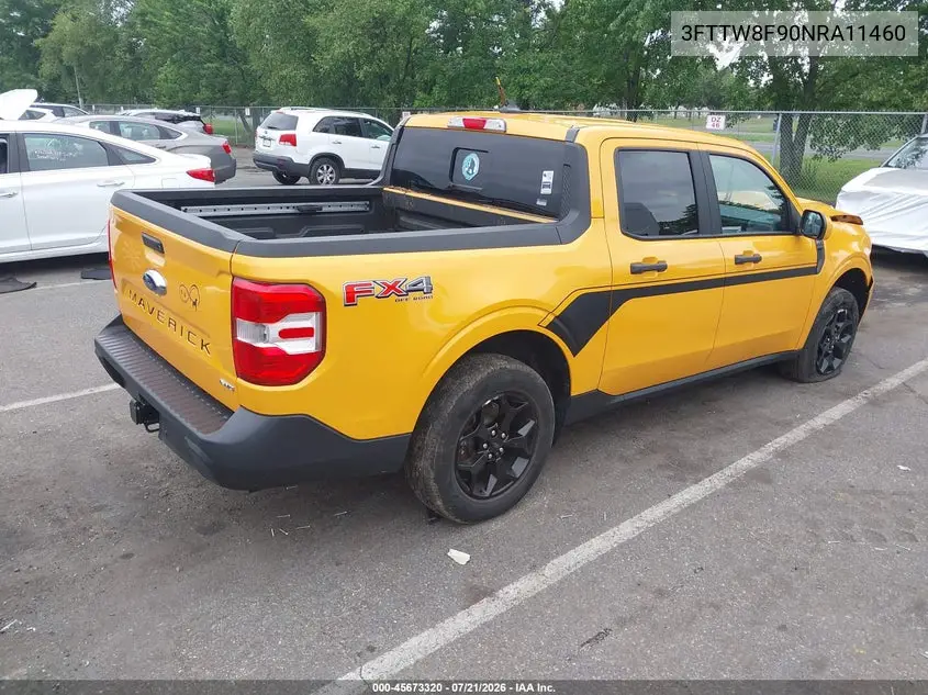 2022 Ford Maverick Xlt VIN: 3FTTW8F90NRA11460 Lot: 45673320
