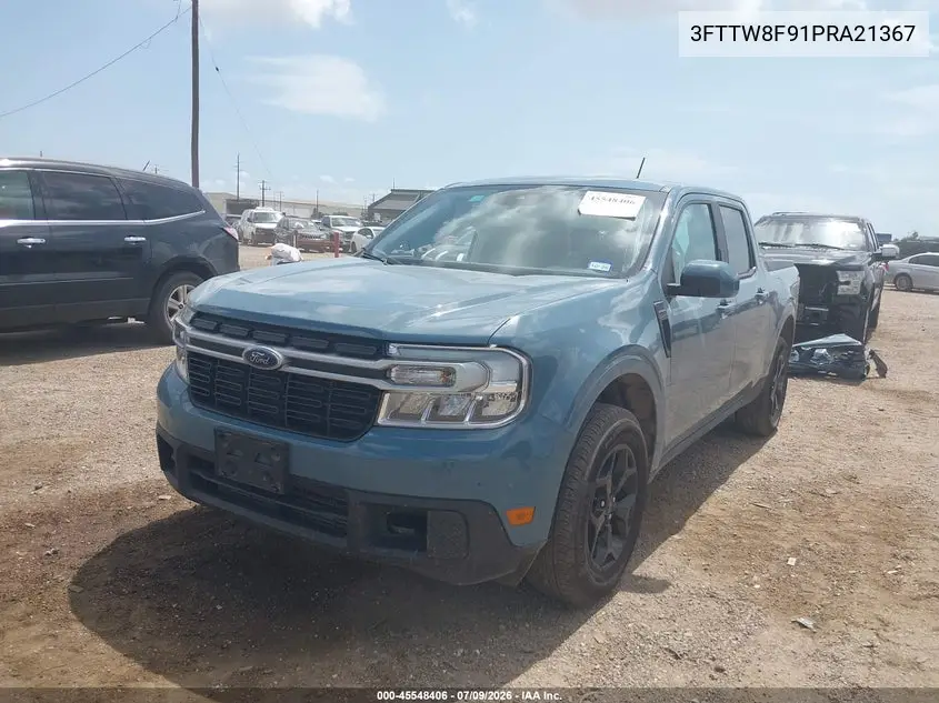 2023 Ford Maverick Lariat VIN: 3FTTW8F91PRA21367 Lot: 45548406
