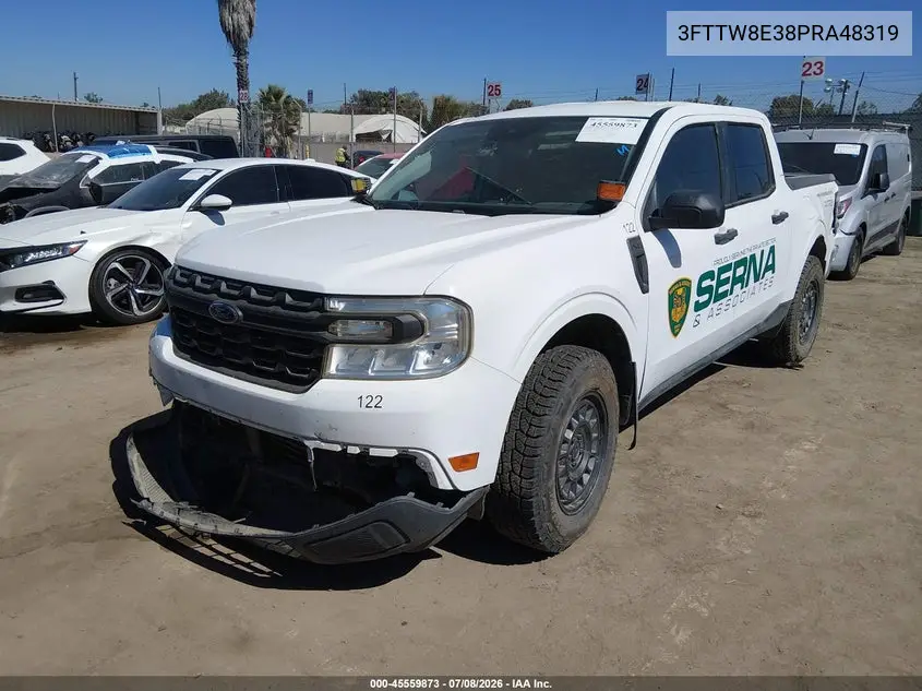 2023 Ford Maverick Xl VIN: 3FTTW8E38PRA48319 Lot: 45559873