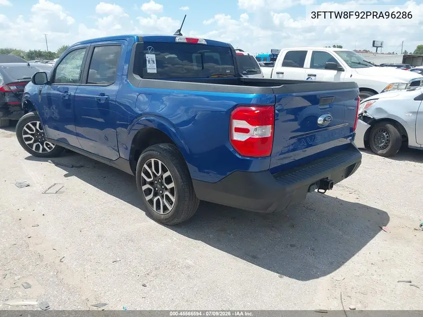 2023 Ford Maverick Lariat VIN: 3FTTW8F92PRA96286 Lot: 45566594
