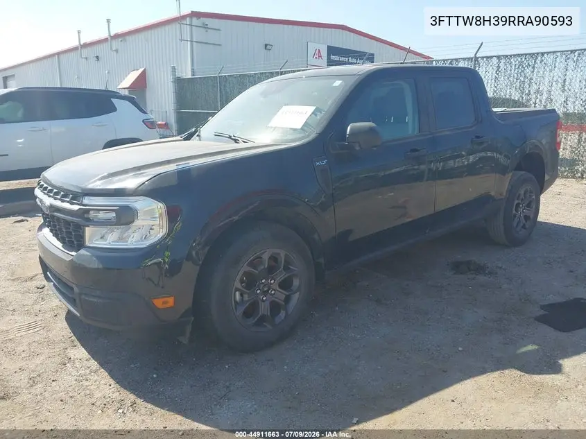 2024 Ford Maverick Xlt VIN: 3FTTW8H39RRA90593 Lot: 44911663