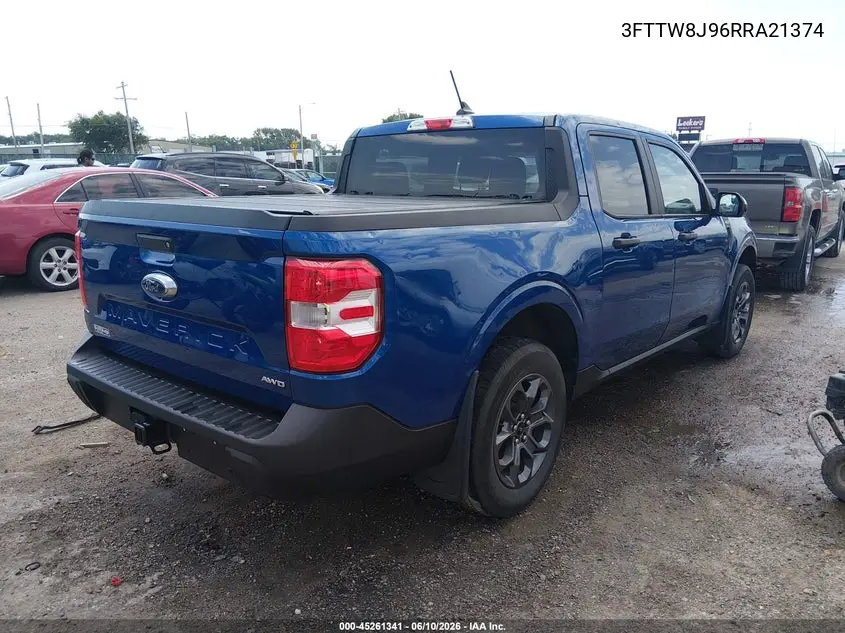 2024 Ford Maverick Xlt VIN: 3FTTW8J96RRA21374 Lot: 45261341