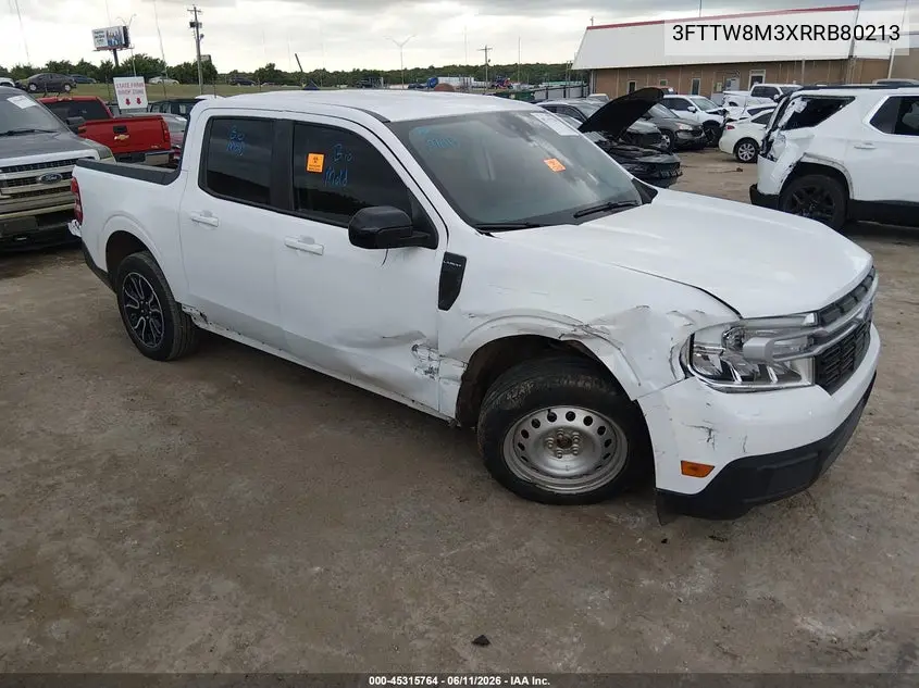 2024 Ford Maverick Lariat VIN: 3FTTW8M3XRRB80213 Lot: 45315764