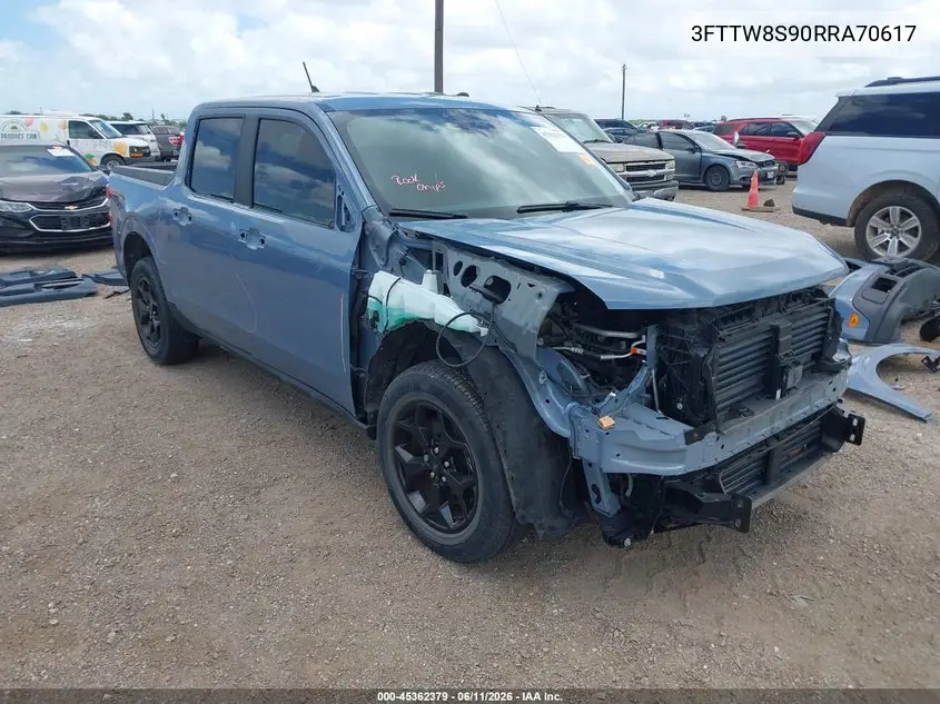 2024 Ford Maverick Lariat VIN: 3FTTW8S90RRA70617 Lot: 45362379