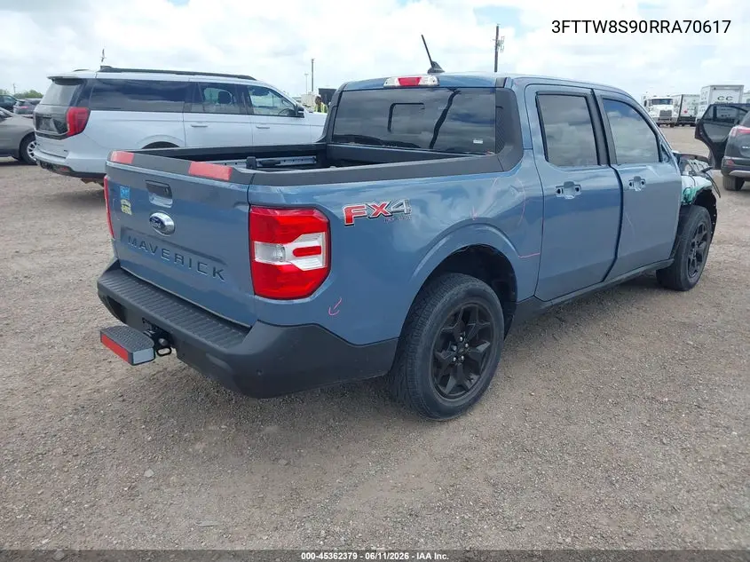 2024 Ford Maverick Lariat VIN: 3FTTW8S90RRA70617 Lot: 45362379