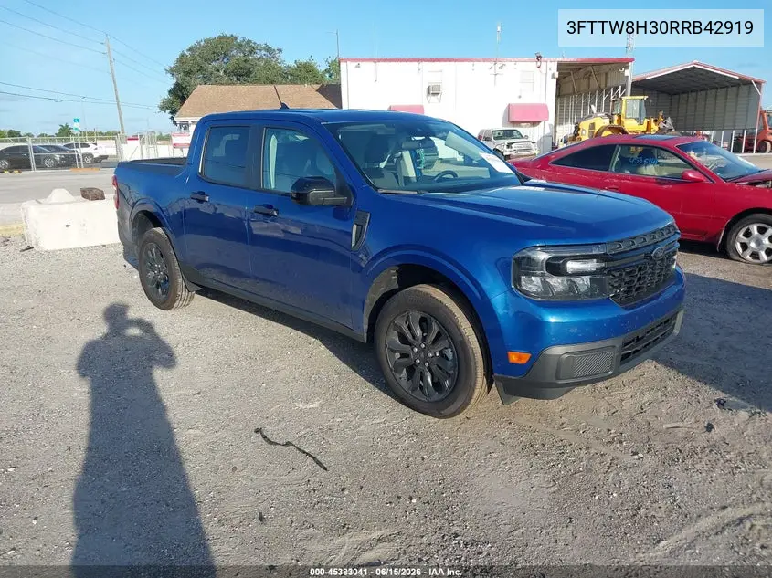 2024 Ford Maverick Xlt VIN: 3FTTW8H30RRB42919 Lot: 45383041
