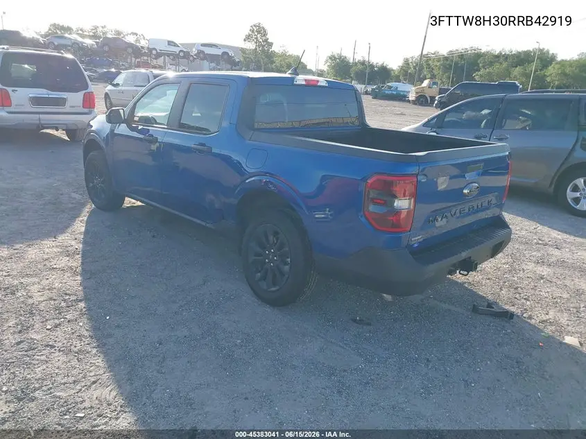 2024 Ford Maverick Xlt VIN: 3FTTW8H30RRB42919 Lot: 45383041